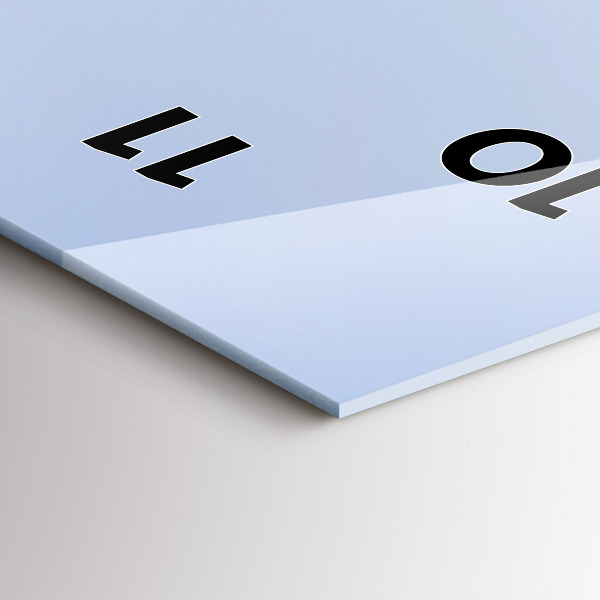 Orologio verticale in vetro Montagne in riva all'oceano