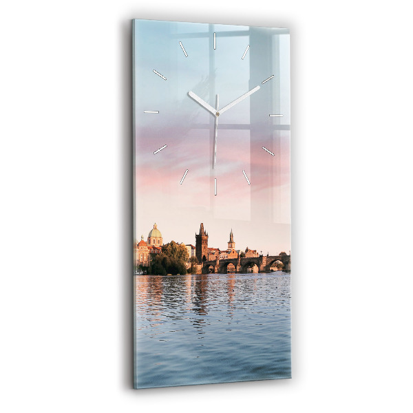 Orologio verticale in vetro Ponte Carlo a Praga