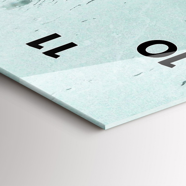 Orologio verticale in vetro Londra piovosa