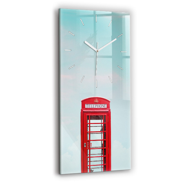 Orologio verticale in vetro Telefono pubblico