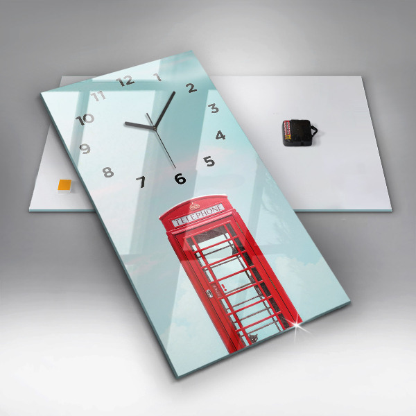 Orologio verticale in vetro Telefono pubblico