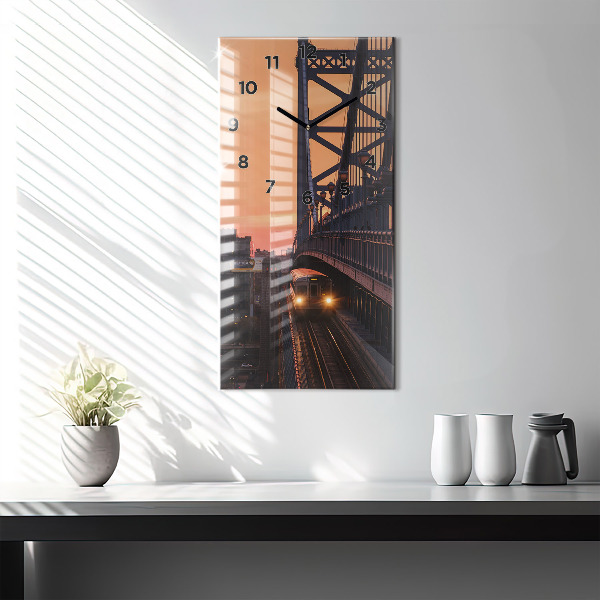 Orologio verticale in vetro Ponte Benjamin Franklin