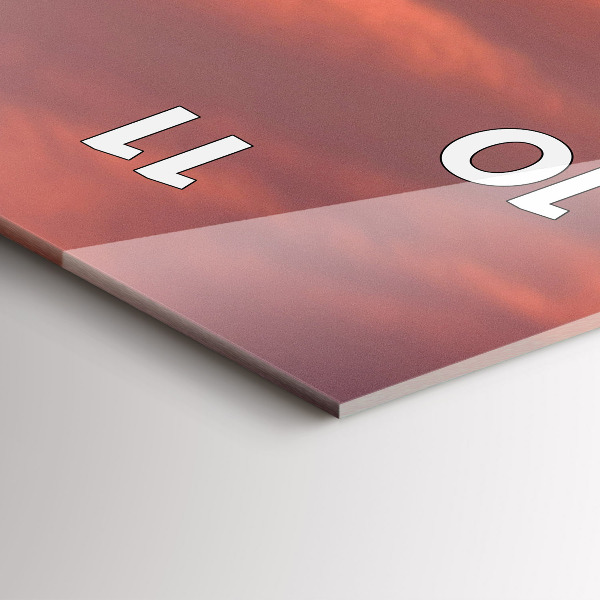 Orologio verticale in vetro Skyline della città di Filadelfia