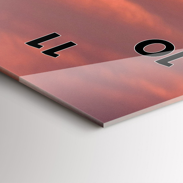 Orologio verticale in vetro Skyline della città di Filadelfia