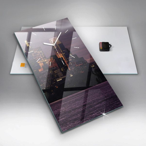 Orologio verticale in vetro Skyline della città di Filadelfia