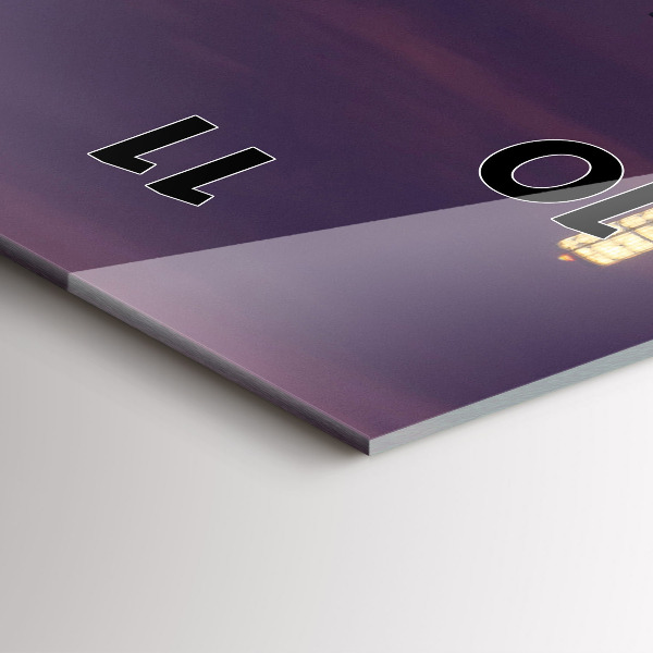 Orologio verticale in vetro Skyline della città di Filadelfia