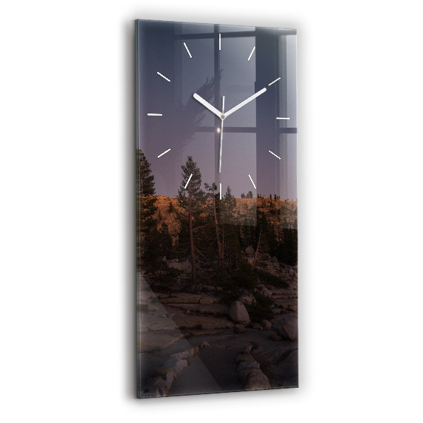 Orologio verticale in vetro Strada rocciosa dello Yosemite