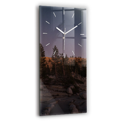 Orologio verticale in vetro Strada rocciosa dello Yosemite