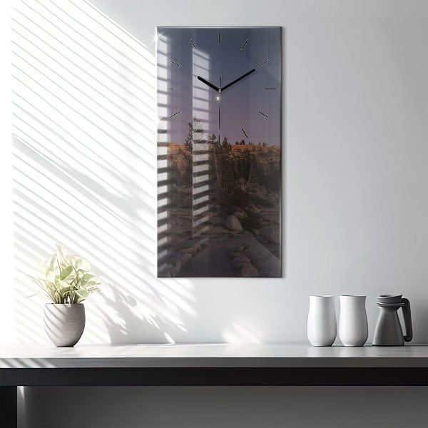 Orologio verticale in vetro Strada rocciosa dello Yosemite