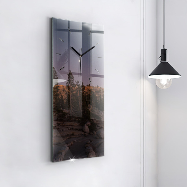 Orologio verticale in vetro Strada rocciosa dello Yosemite