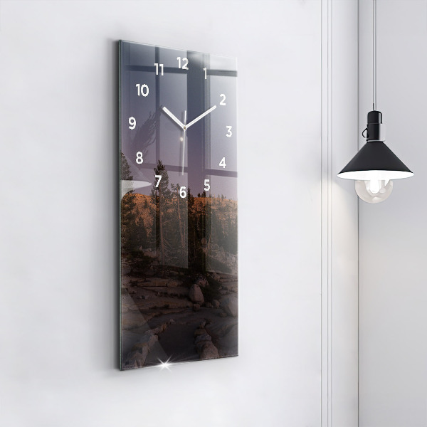 Orologio verticale in vetro Strada rocciosa dello Yosemite