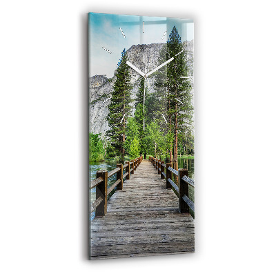 Orologio verticale in vetro Ponte di legno di Yosemite