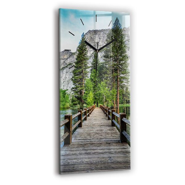 Orologio verticale in vetro Ponte di legno di Yosemite
