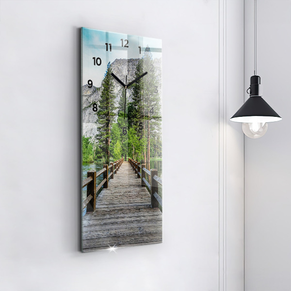 Orologio verticale in vetro Ponte di legno di Yosemite