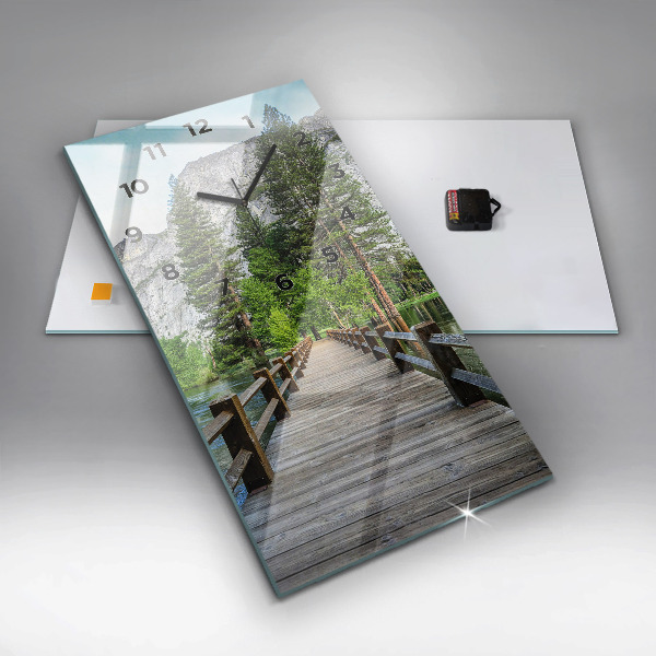 Orologio verticale in vetro Ponte di legno di Yosemite