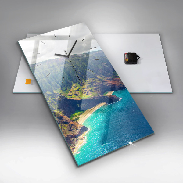 Orologio verticale in vetro Il mare alle Hawaii