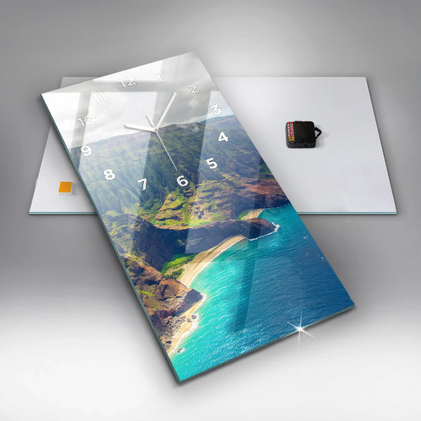 Orologio verticale in vetro Il mare alle Hawaii