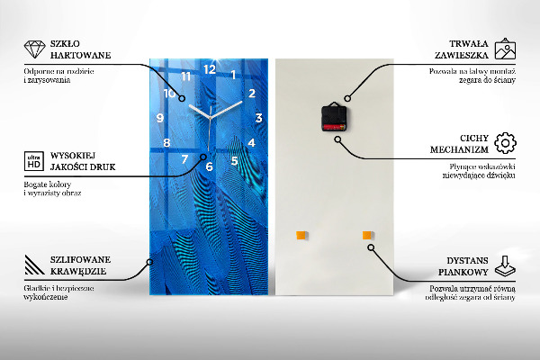 Orologio verticale in vetro Il mare alle Hawaii