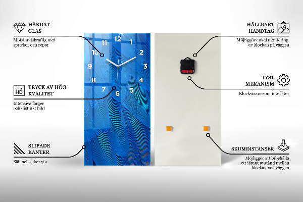 Orologio verticale in vetro Il mare alle Hawaii