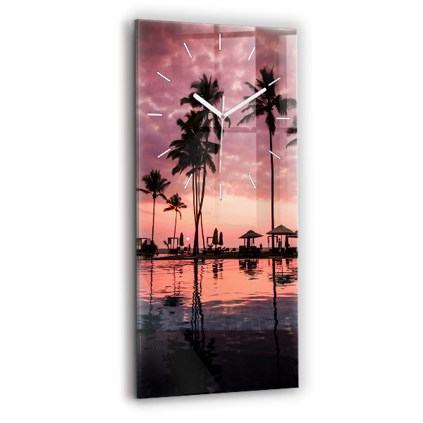 Orologio verticale in vetro Palme alle Hawaii