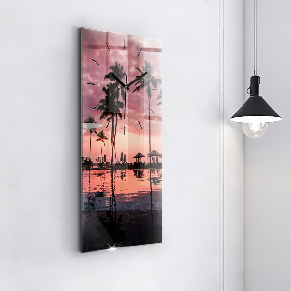 Orologio verticale in vetro Palme alle Hawaii