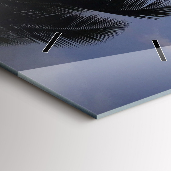 Orologio verticale in vetro Palma e alba