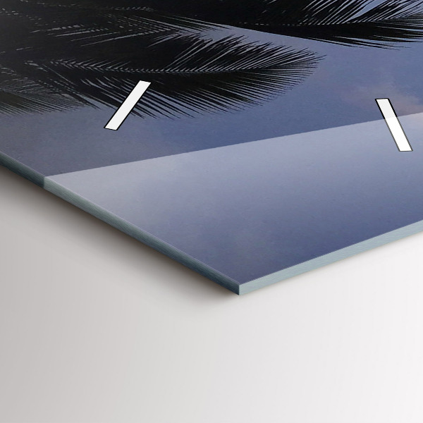 Orologio verticale in vetro Palma e alba