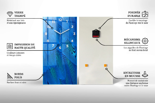 Orologio verticale in vetro Surfista alle Hawaii