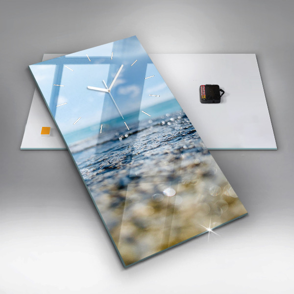 Orologio verticale in vetro Fotografia d'acqua