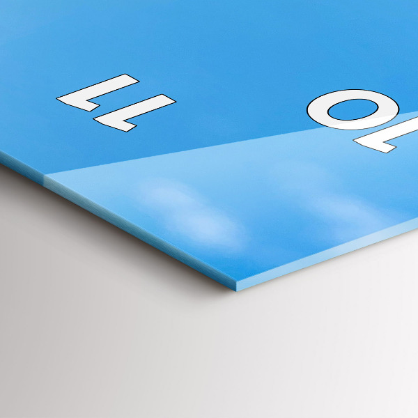 Orologio verticale in vetro Fotografia d'acqua