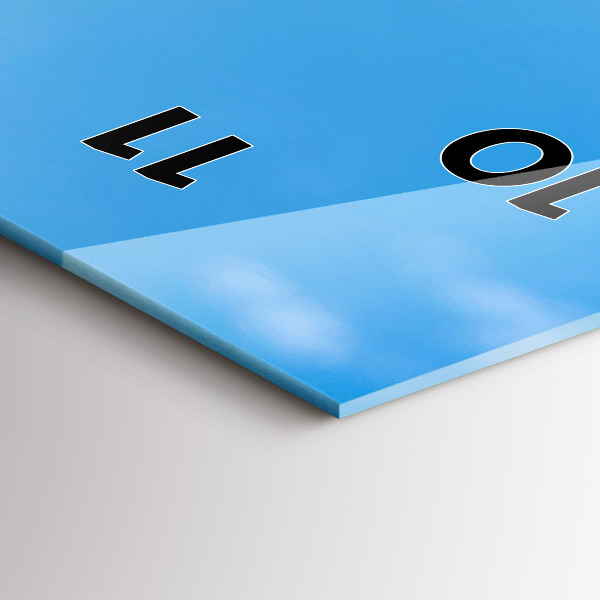 Orologio verticale in vetro Fotografia d'acqua