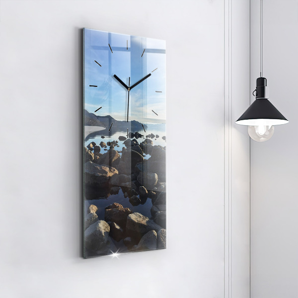 Orologio verticale in vetro Vista mare