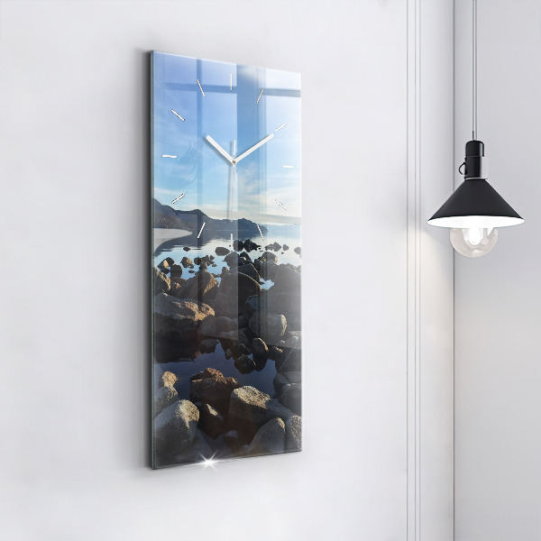 Orologio verticale in vetro Vista mare