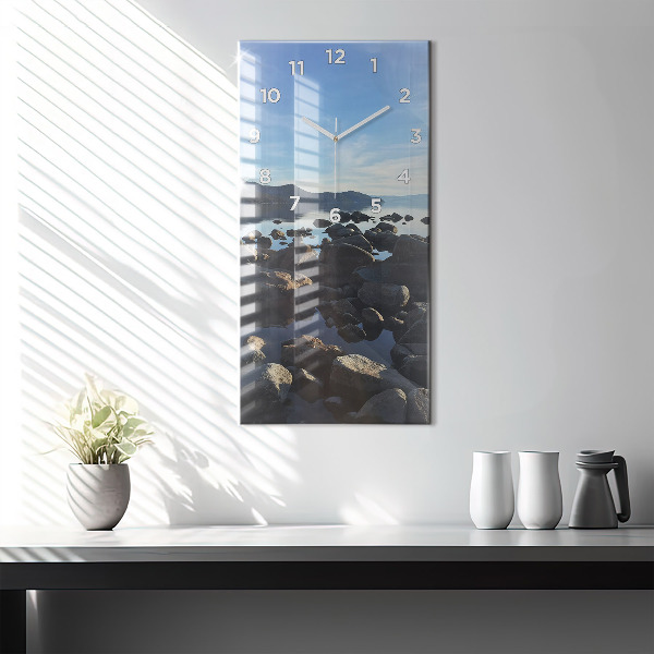 Orologio verticale in vetro Vista mare