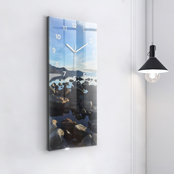 Orologio verticale in vetro Vista mare