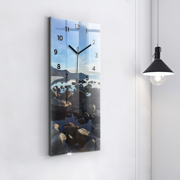 Orologio verticale in vetro Vista mare