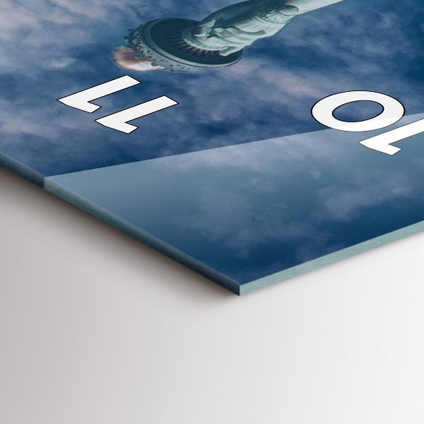 Orologio verticale in vetro Statua della Libertà New York