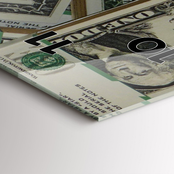 Orologio verticale in vetro 1 dollaro USA