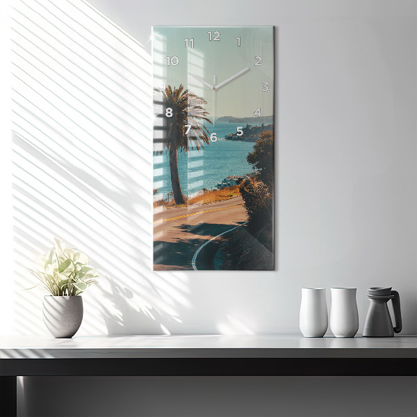 Orologio verticale in vetro Palme a Malibu