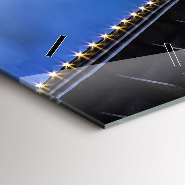 Orologio verticale in vetro Costa rocciosa sotto il ponte