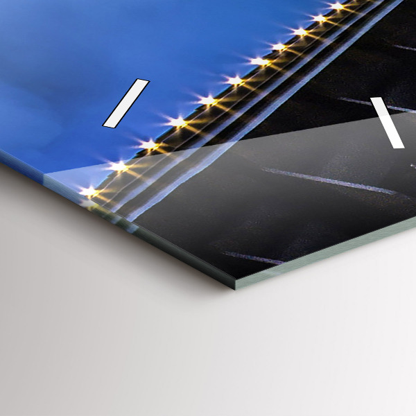 Orologio verticale in vetro Costa rocciosa sotto il ponte