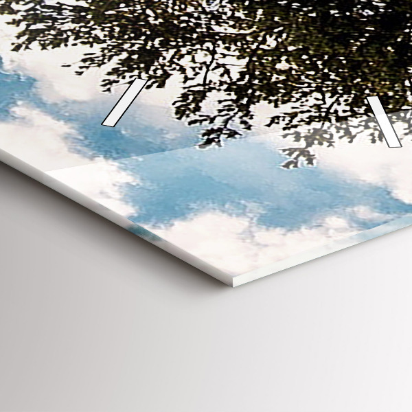 Orologio verticale in vetro Un albero su una collina