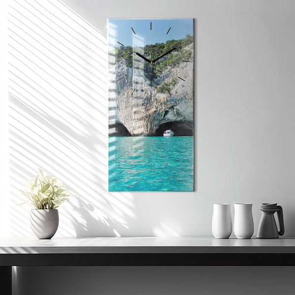 Orologio verticale in vetro Grotta sottomarina