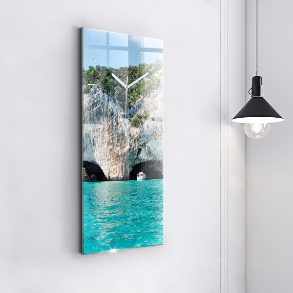 Orologio verticale in vetro Grotta sottomarina