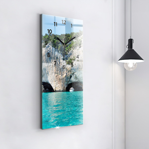 Orologio verticale in vetro Grotta sottomarina