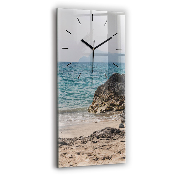 Orologio verticale in vetro Vista sul Mar Mediterraneo