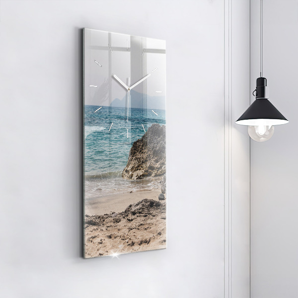 Orologio verticale in vetro Vista sul Mar Mediterraneo