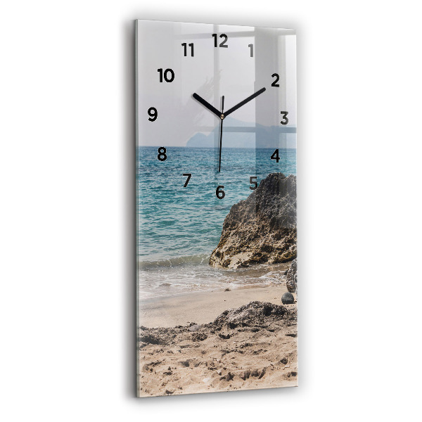 Orologio verticale in vetro Vista sul Mar Mediterraneo