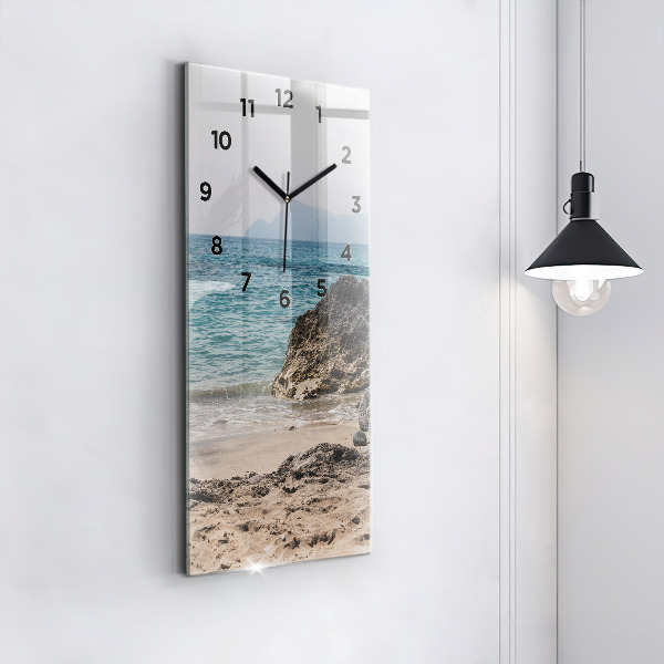Orologio verticale in vetro Vista sul Mar Mediterraneo