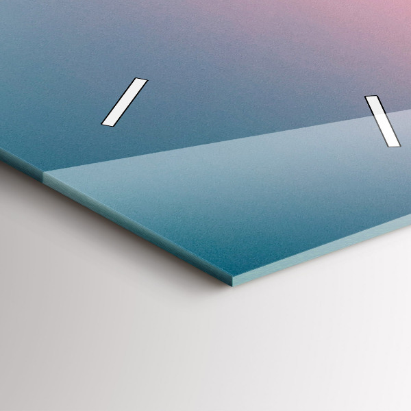 Orologio verticale in vetro Rocce al tramonto